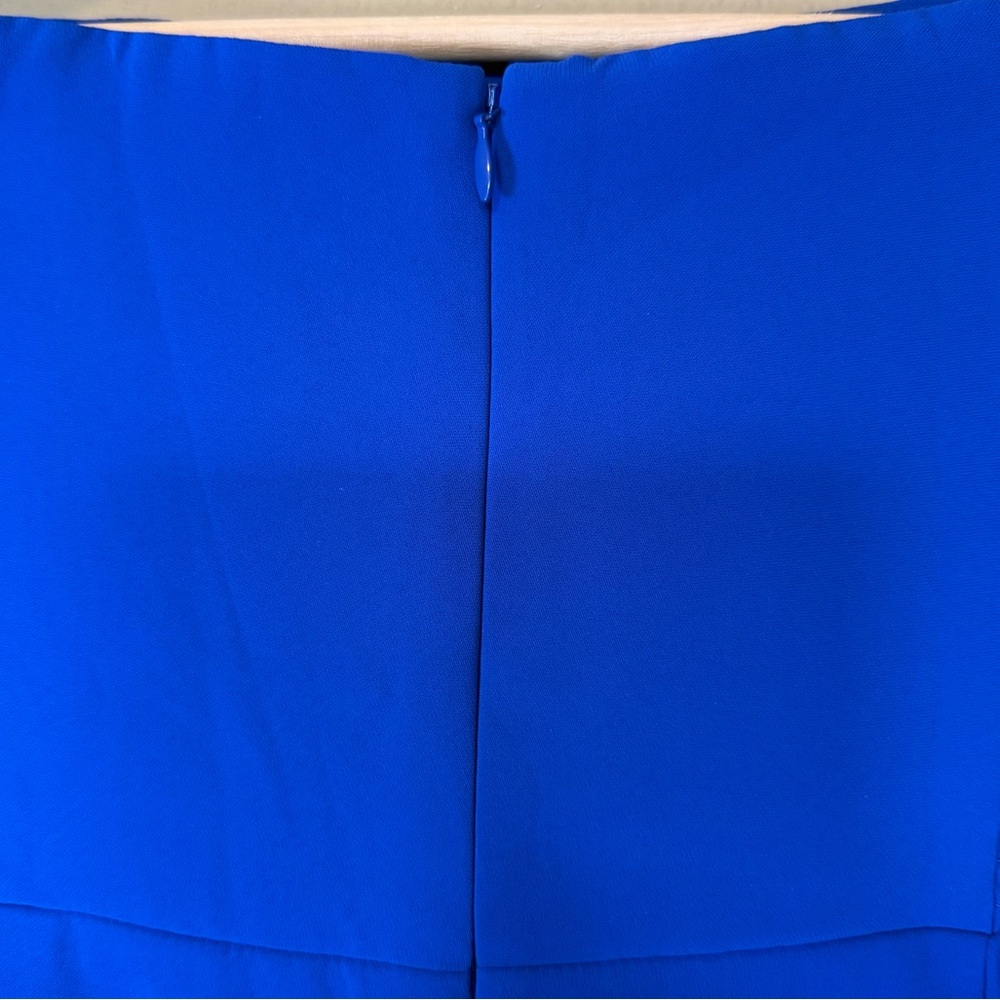 Amanda Uprichard Cobalt Blue Strapless Feather Dress NWOT Size Large - Picture 5 of 8